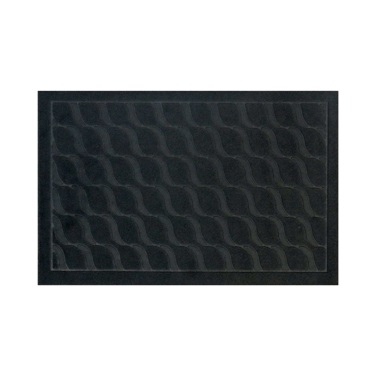 Tapete Rectangular color Gris con Diseño de Olas