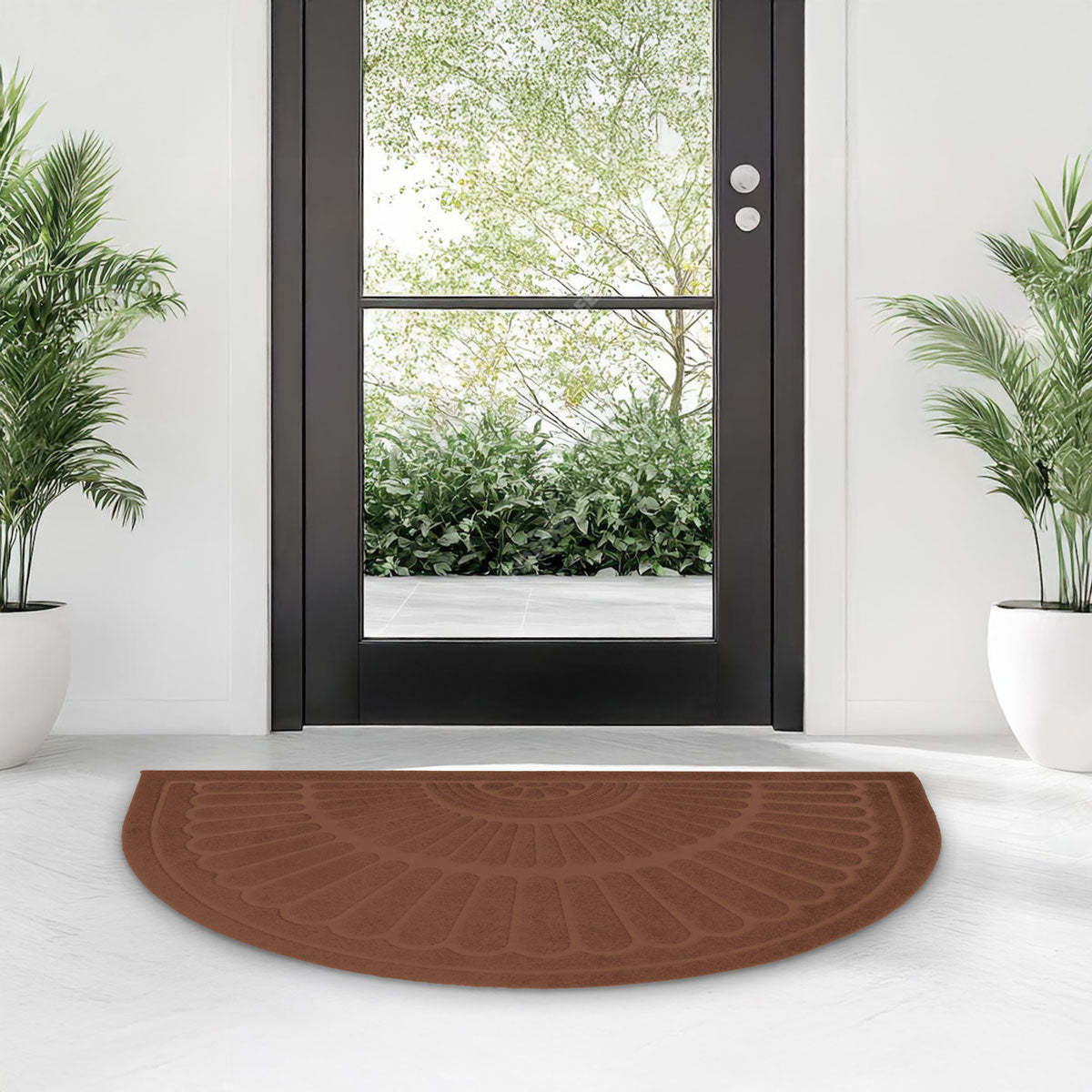 Tapete Medio Círculo, Color Café