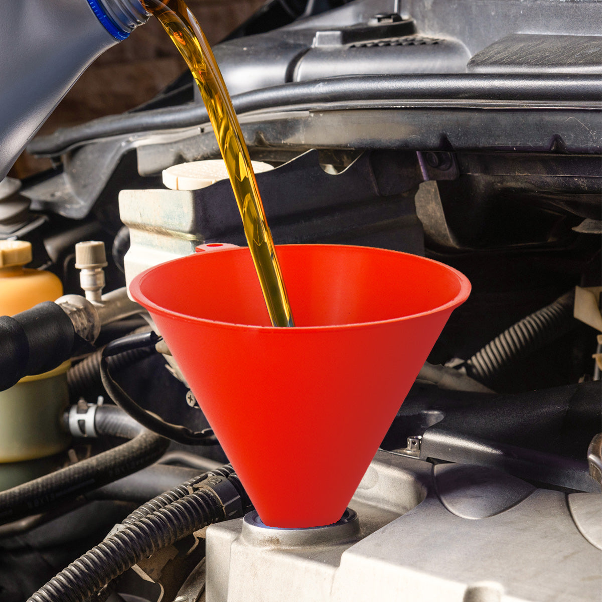 Juego de Embudos de Plástico color Rojo