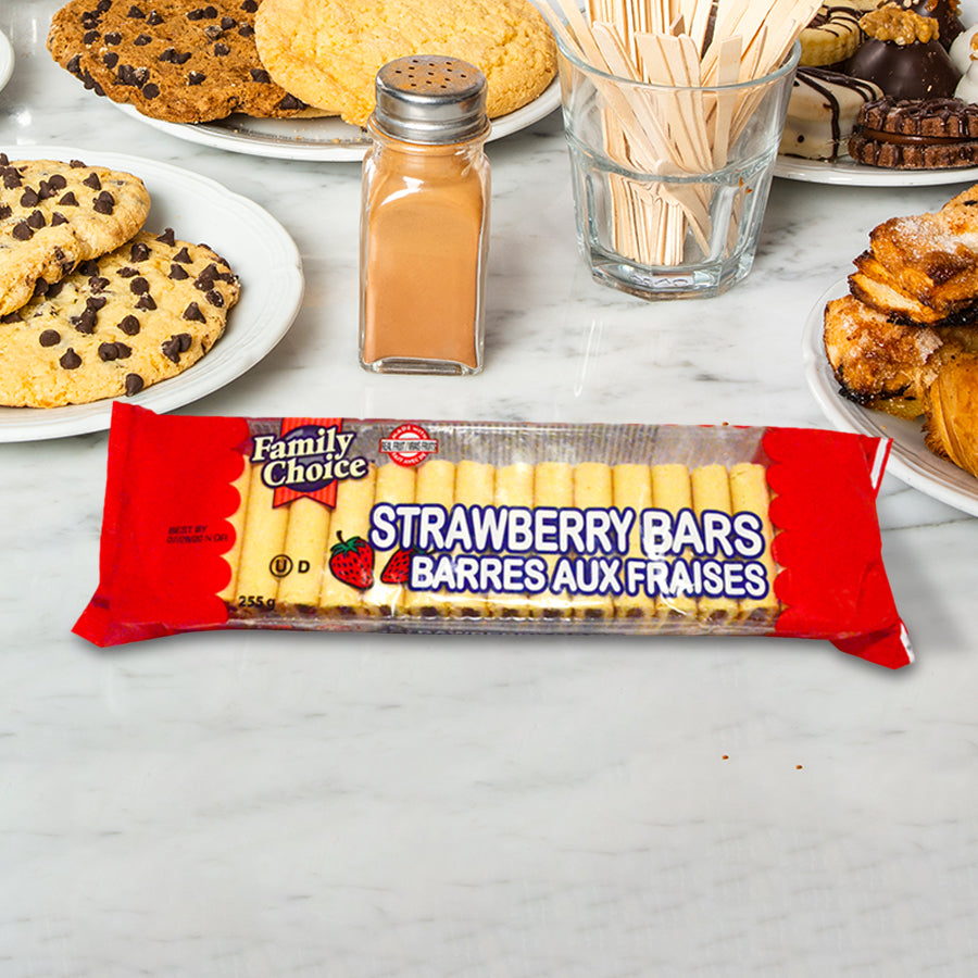 Barras Rellenas Family Choice, Sabor Fresa, 255 g