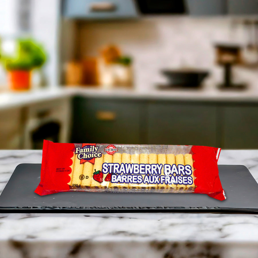 Barras Rellenas Family Choice, Sabor Fresa, 255 g