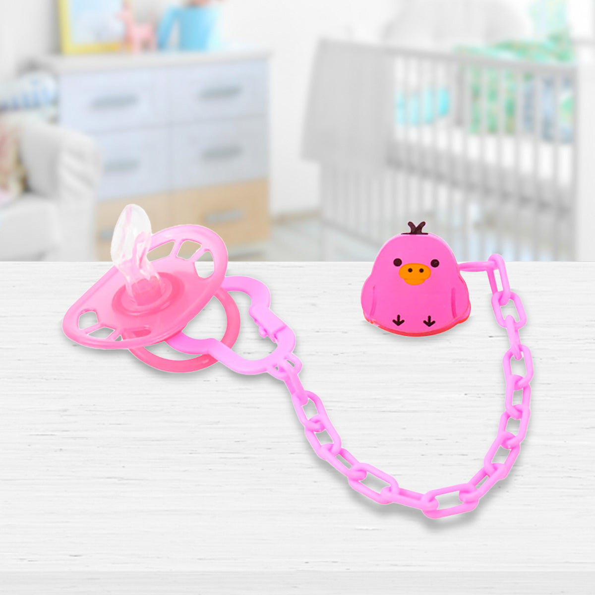 Chupón con Sujetador L'enfant Color Rosa