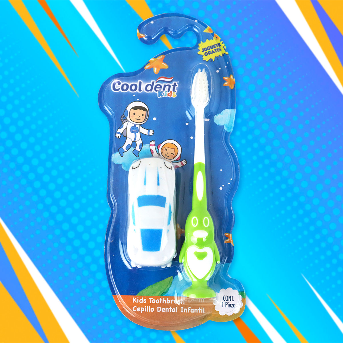 Cepillo Dental Verde, Cool Dent con Carrito de Juguete