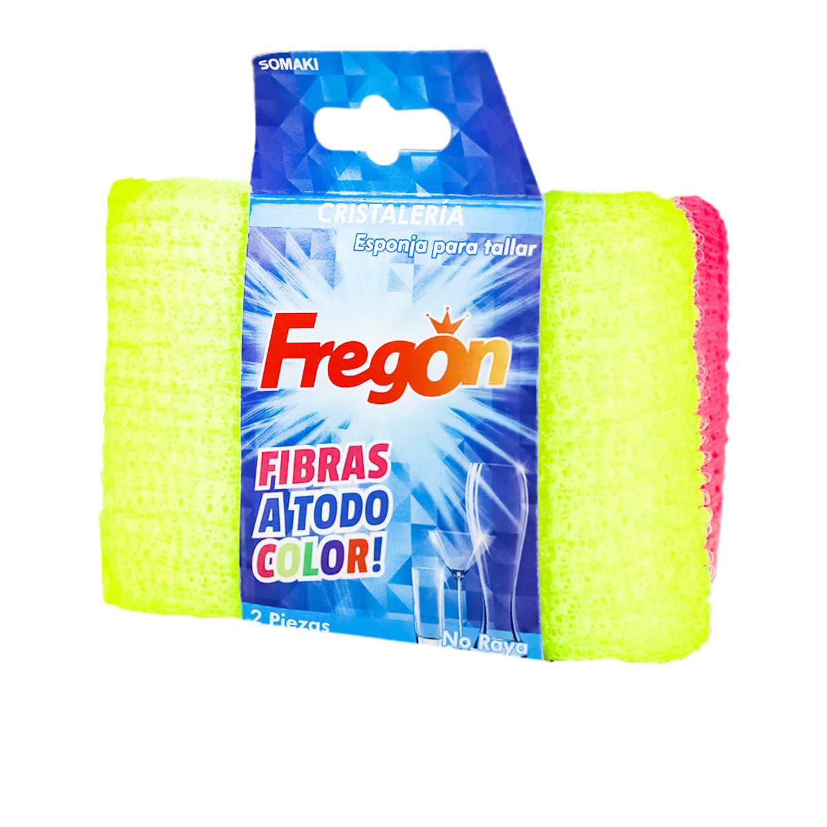 Esponja para Cristalería, Fregón, 2 pzas