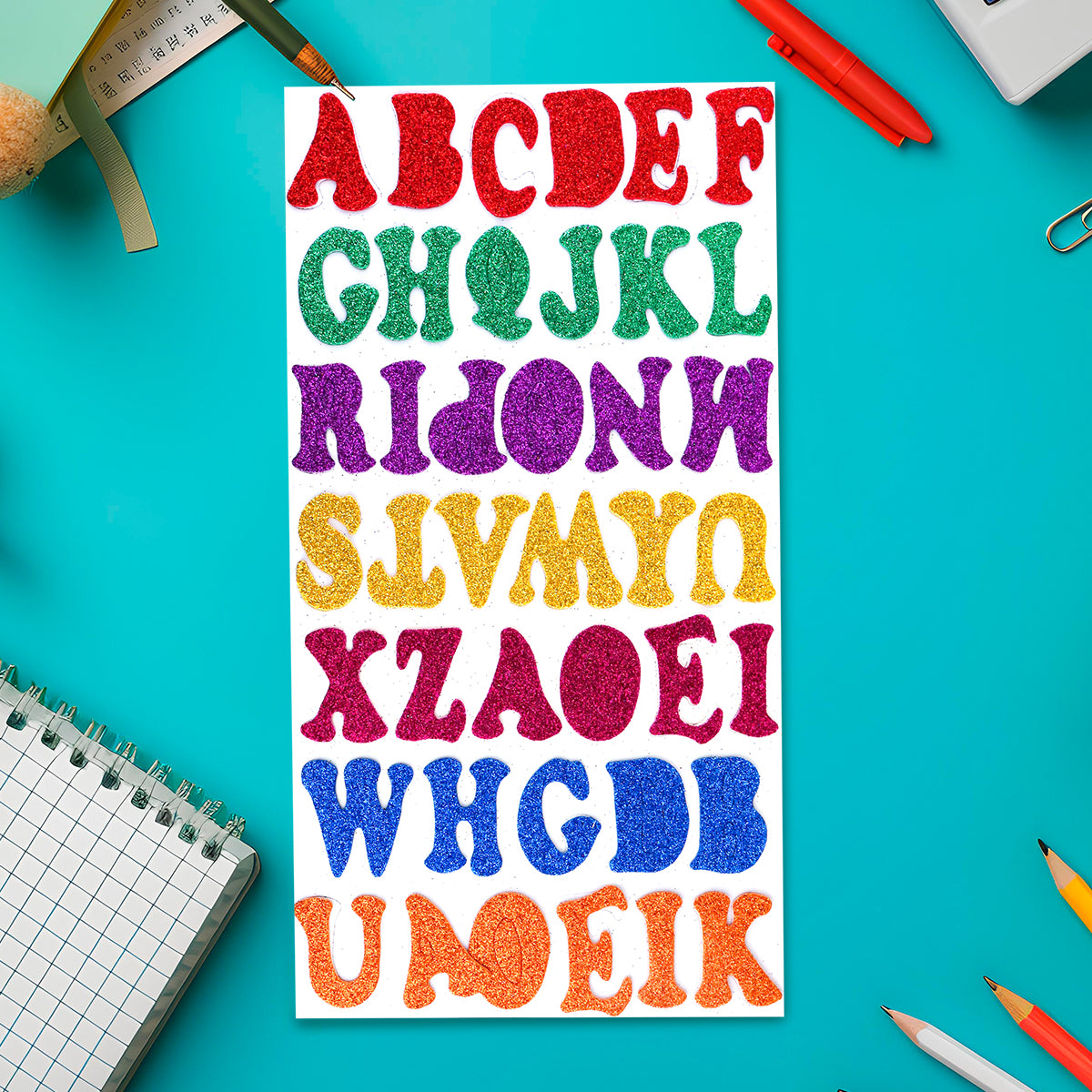 Calcomanías de Foamy con Adhesivo en Forma de Letras