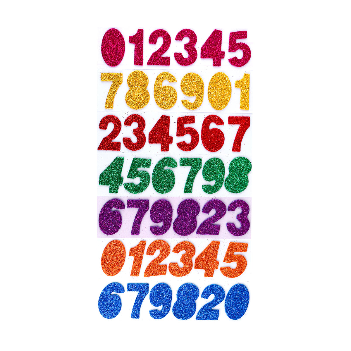 Calcomanías de Foamy con Adhesivo en Forma de Números