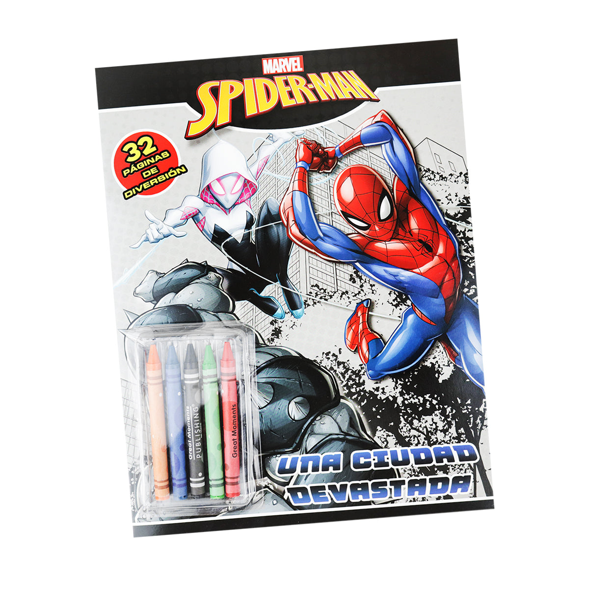 Una Ciudad Devastada, Spiderman, Libro para Colorear