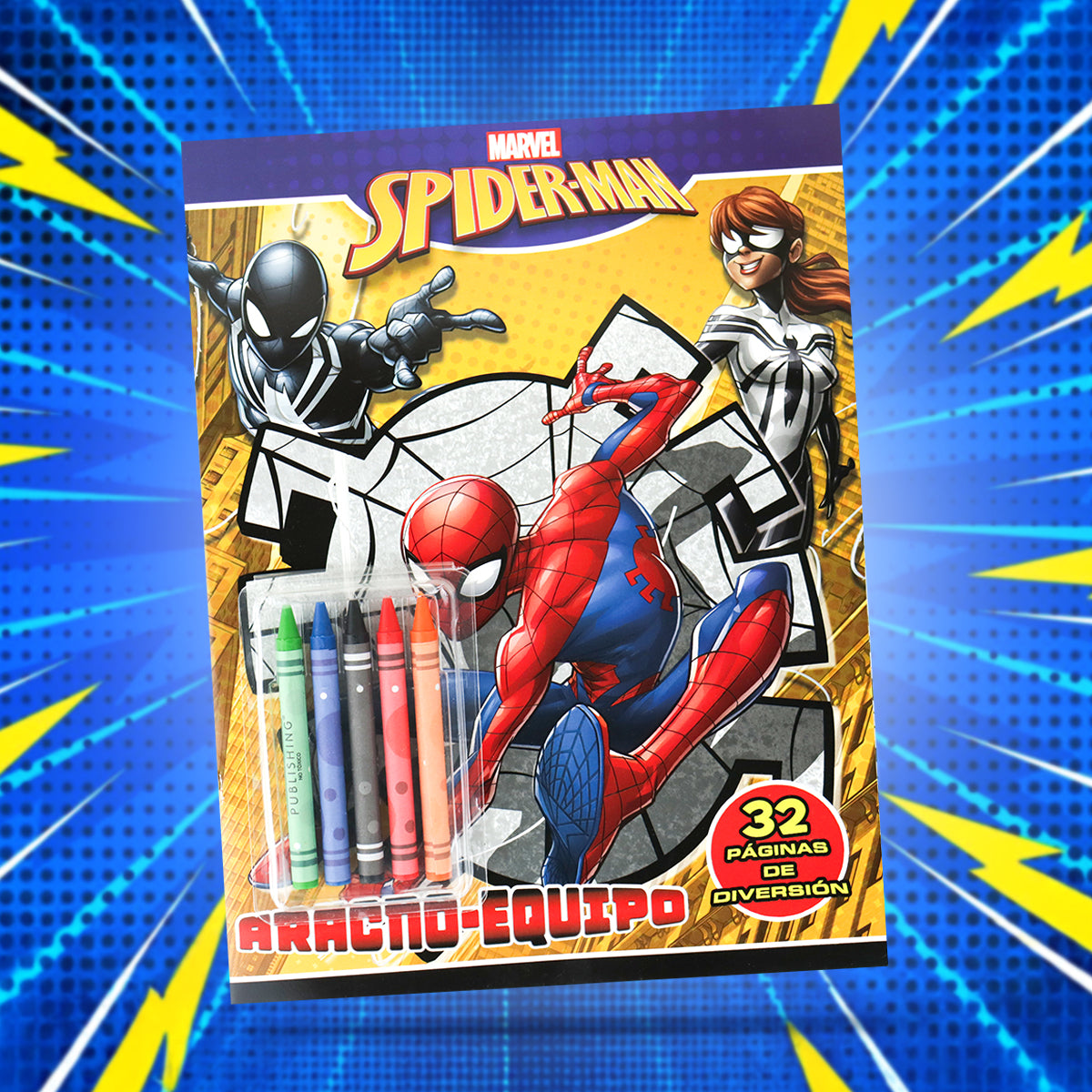 Aracno-Equipo, Spiderman, Libro para Colorear