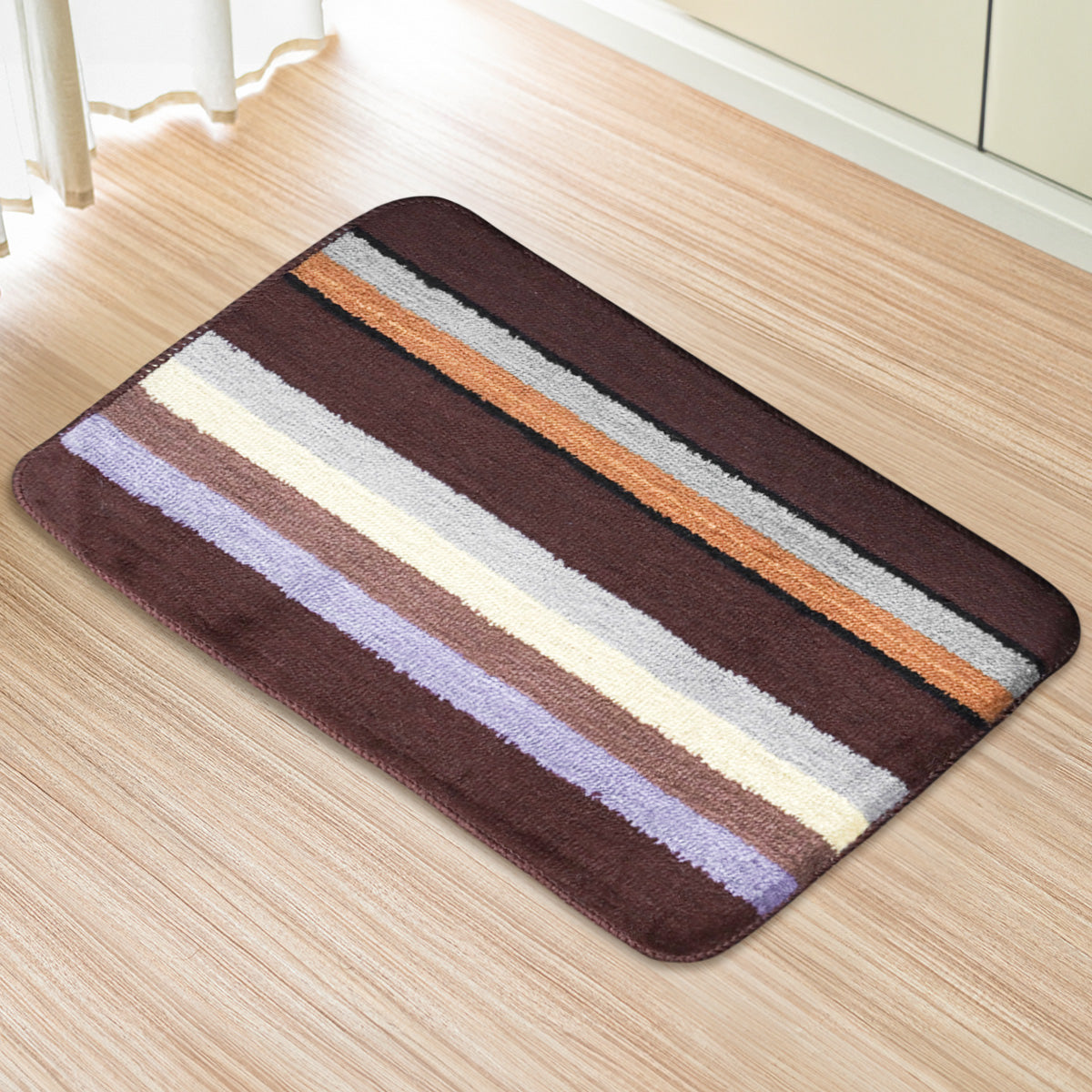 Tapete Decorativo con Diseño de Líneas color Café con Gris 37x57cm