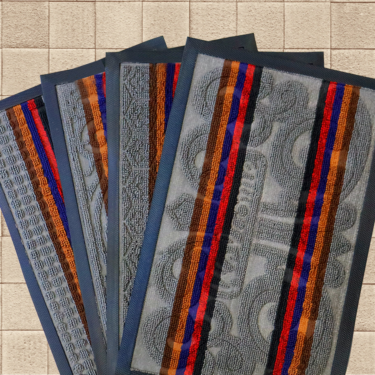 Tapete Decorativo color Gris con Diseño de Líneas 35x55cm