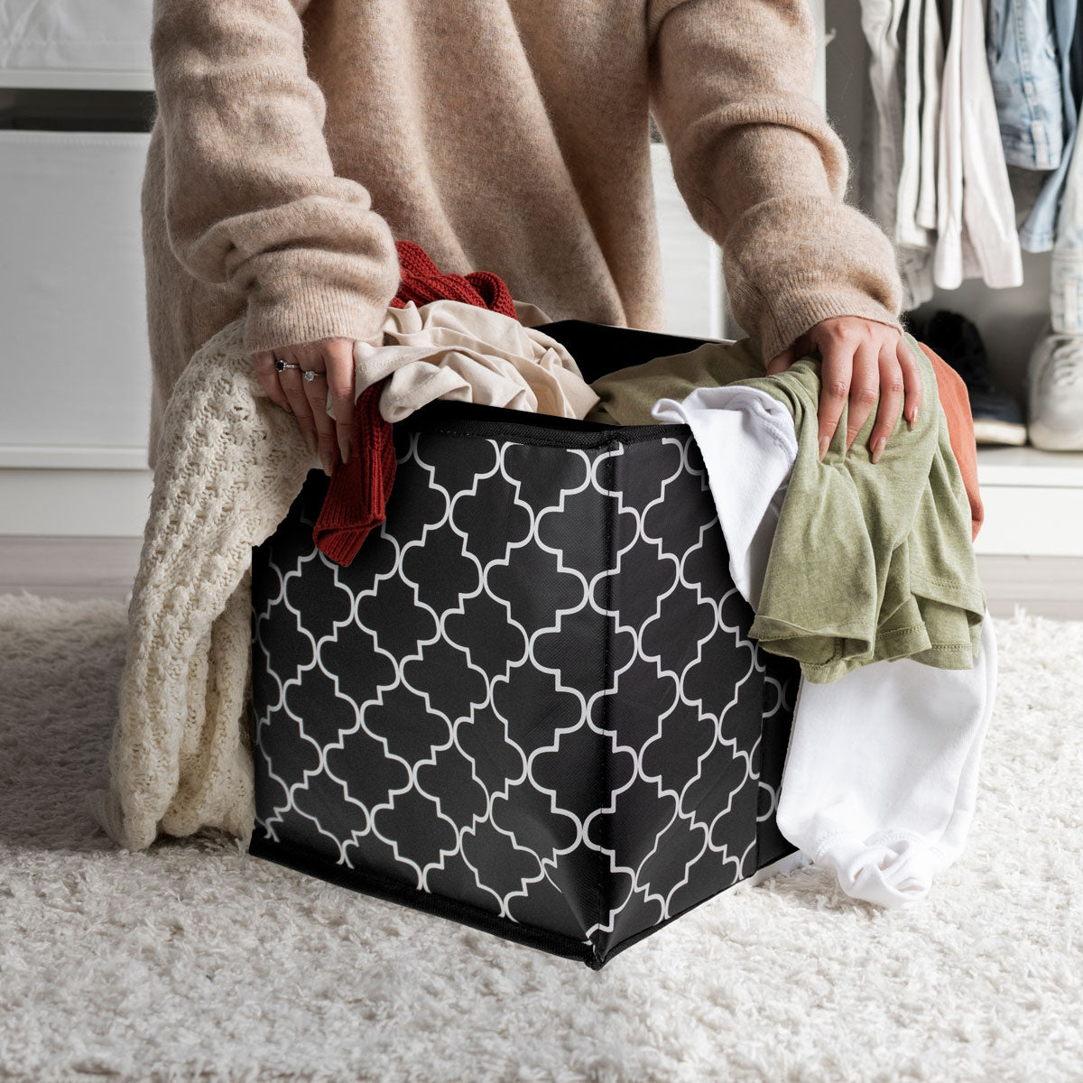 Inkanto Caja Organizadora con Diseño de Grecas