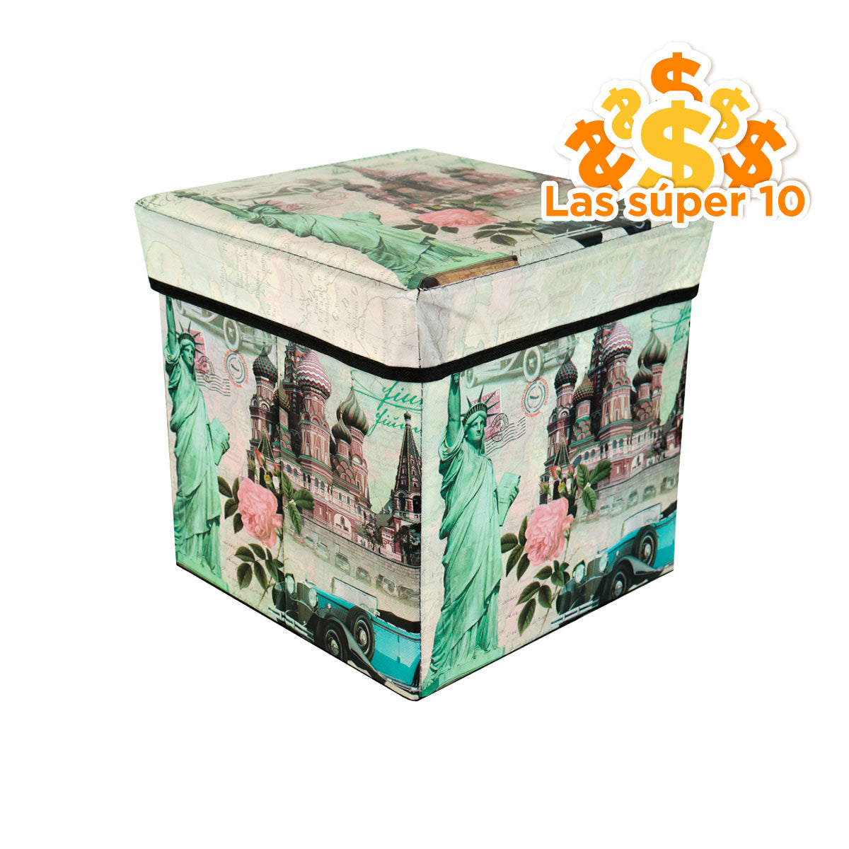 Caja Cuadrada para Almacenamiento, Organizador Non Woven New York