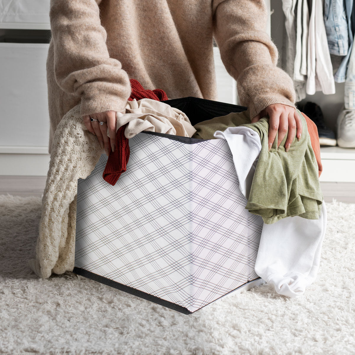 Inkanto Caja Organizadora con Diseño de Rombos