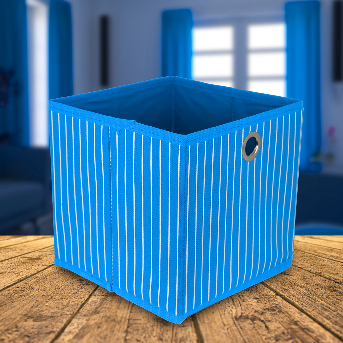 Caja Cuadrada para Almacenamiento, Non Woven, color Turquesa