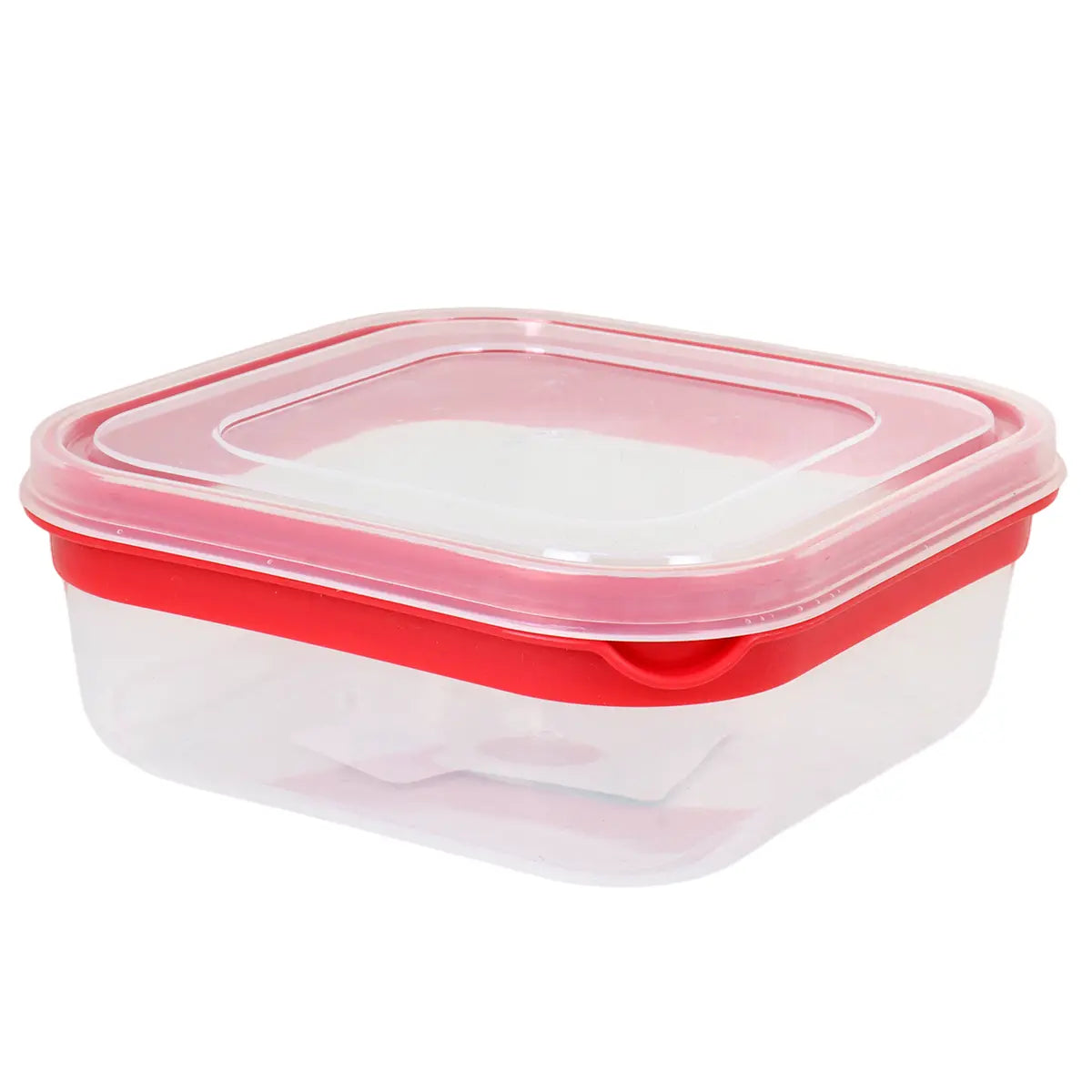 Contenedor de Plástico, Rectangular, Color Rojo, 650 ml