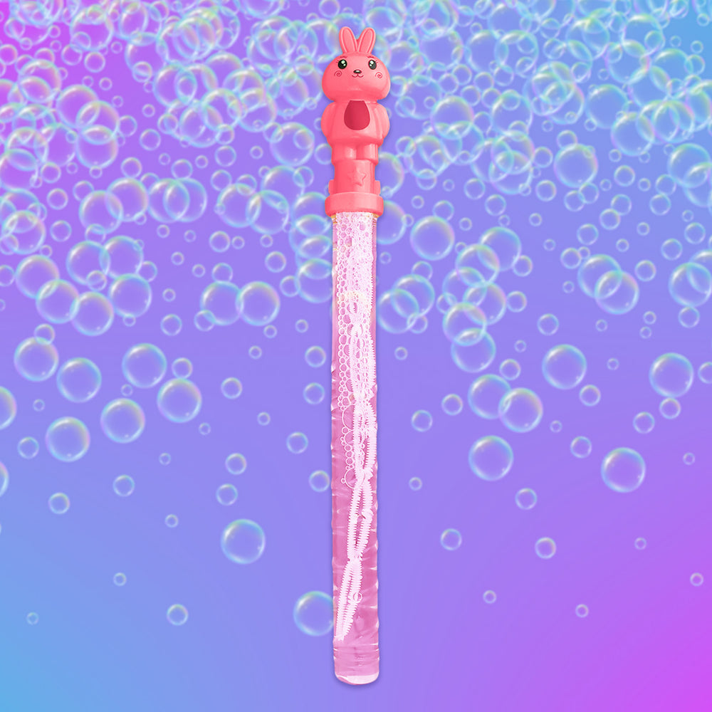 Bastón de Burbujas con Diseño de Conejo, color Rosa