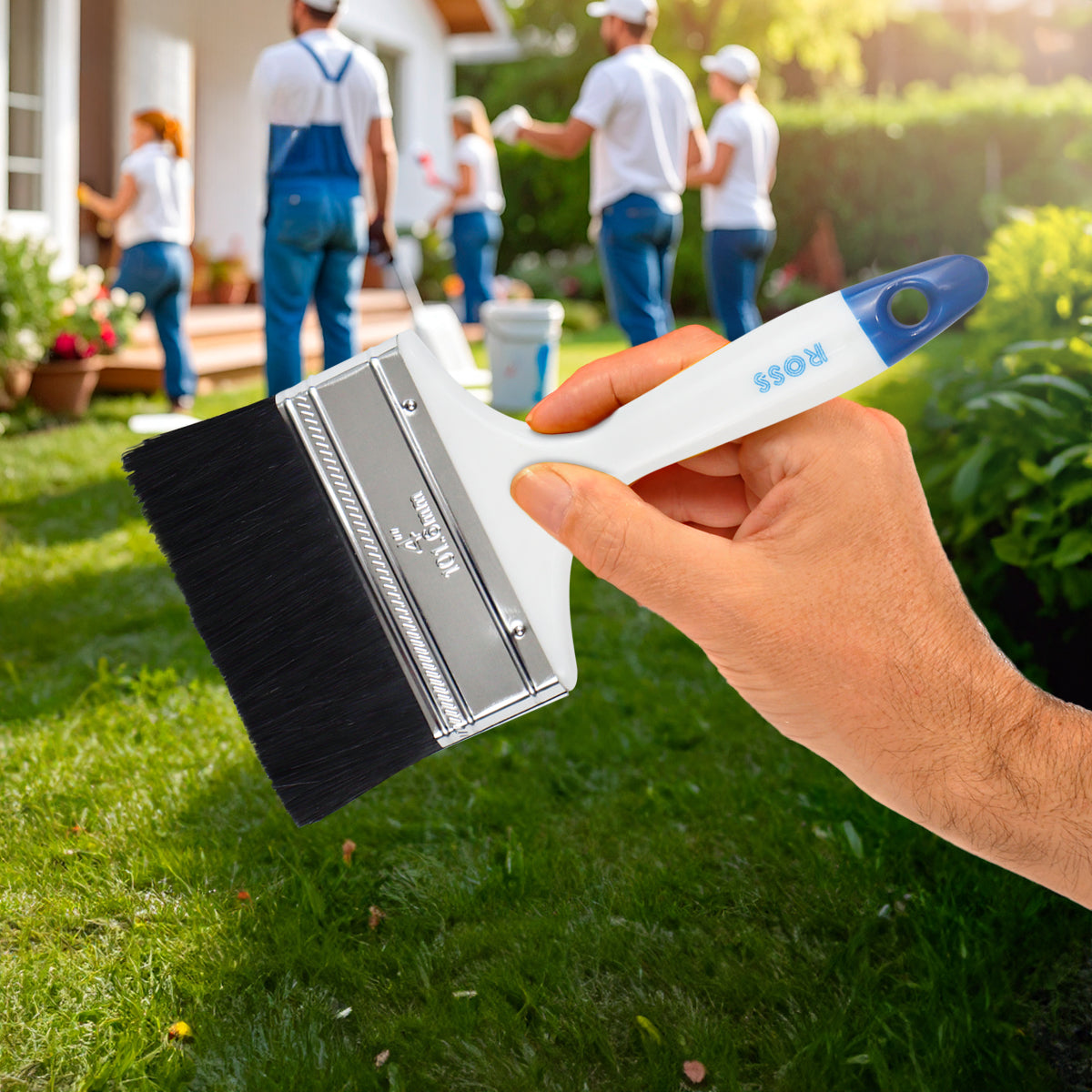 Brocha de Cerda Natural 4", Color Blanco, Súper