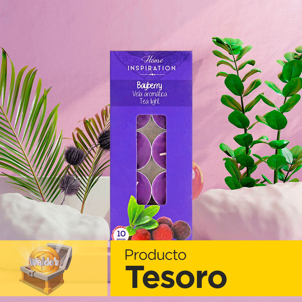 Set de 10 Velas aromáticas Tea Light Arándano