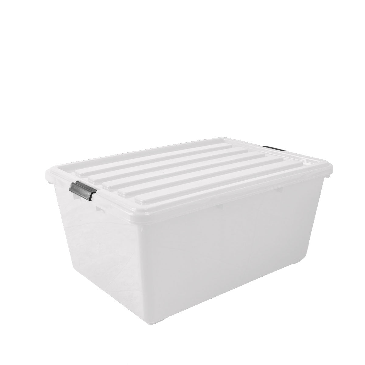 Caja Multiusos de Plástico con Tapa, Color Gris, 68 L