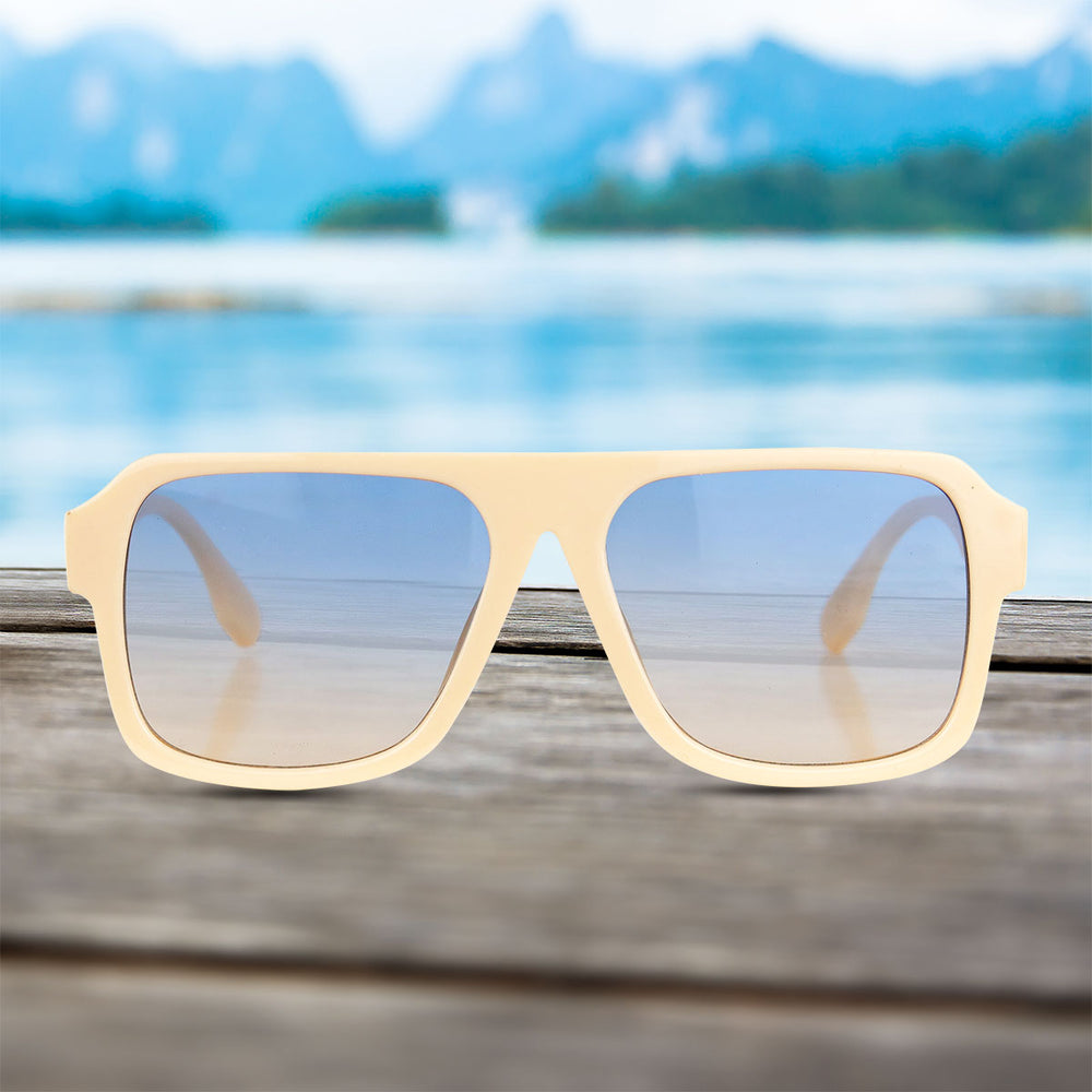 Lentes de Sol con Marco Cuadrado color Beige