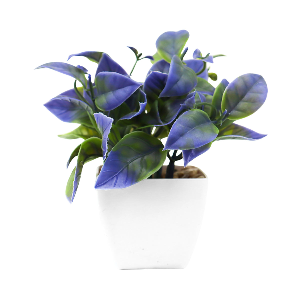 Maceta con Suculenta Artificial color Lila, 10x5cm