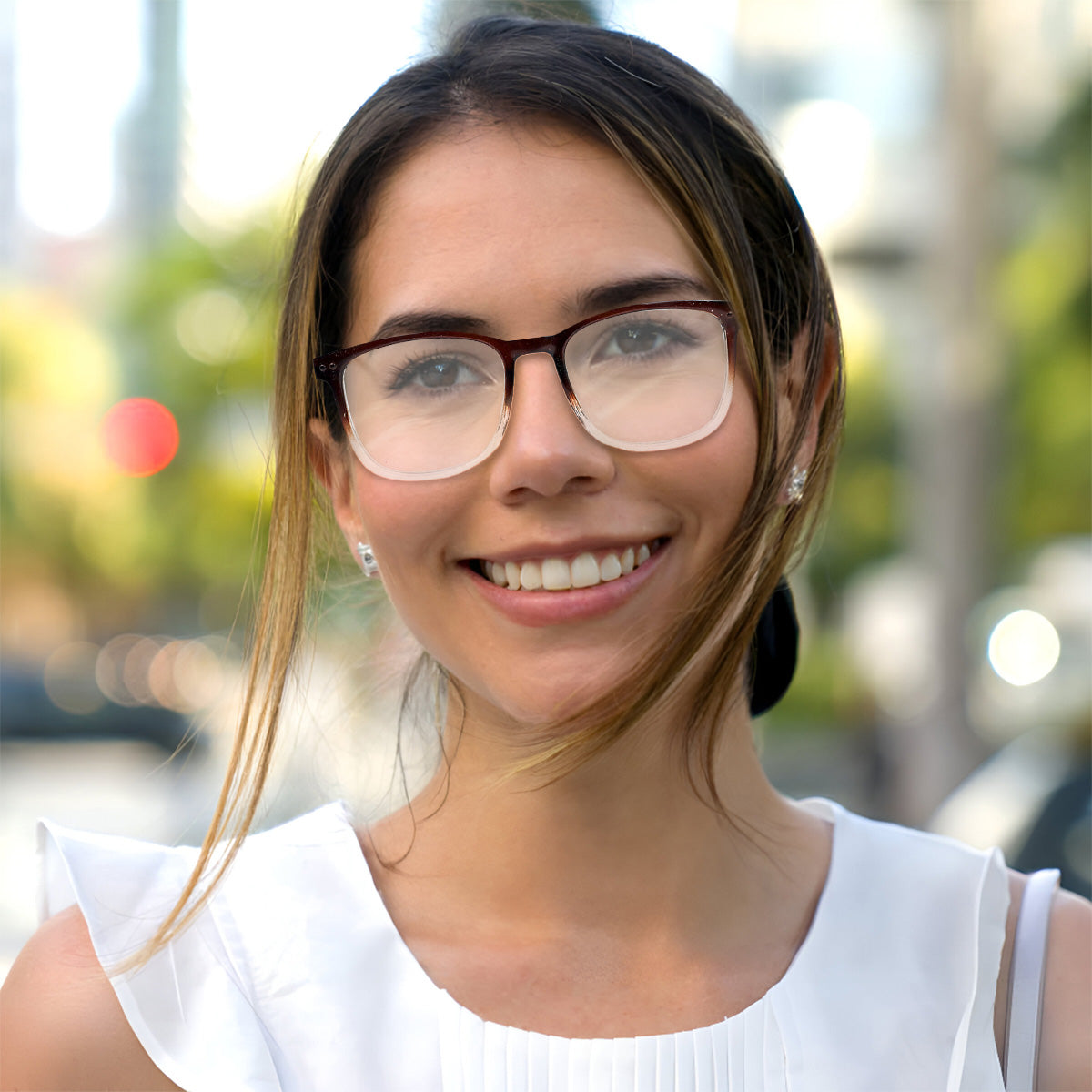 Lentes de Lectura, Forma Cuadrada, Degradado, +3.50