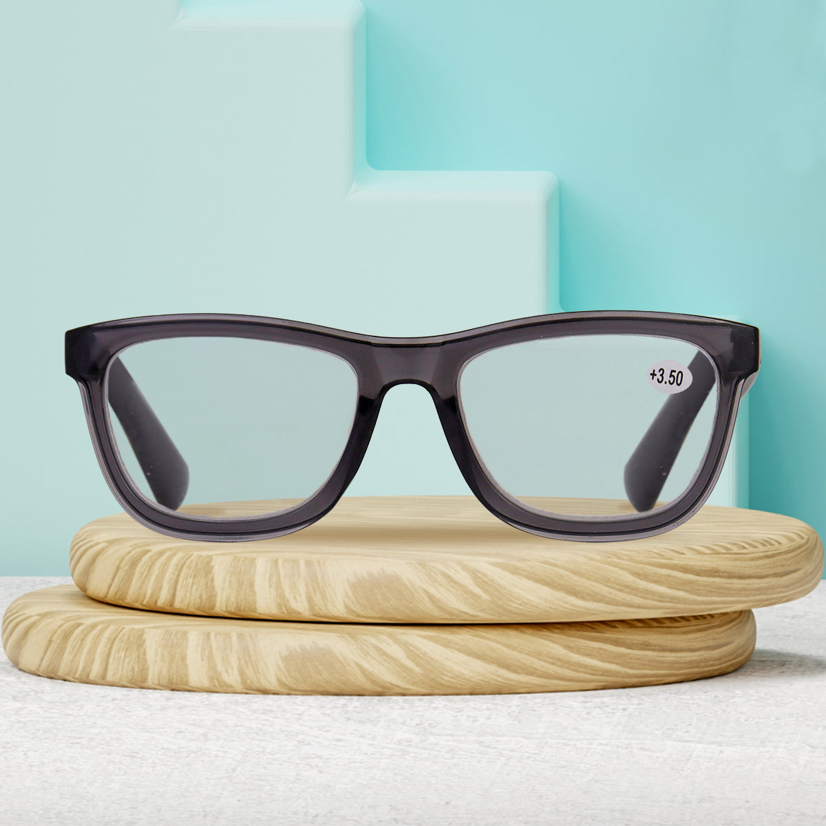 Lentes de Armazón Rectangular color Negro, 3.50 de Dioptría