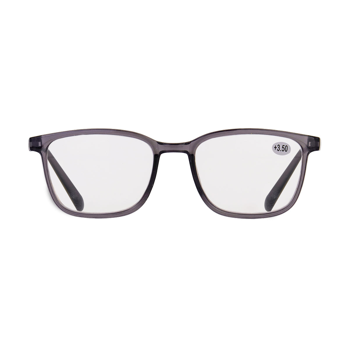 Lentes de Armazón Ovalado con 3.50 de Dioptría, color Gris Oxford