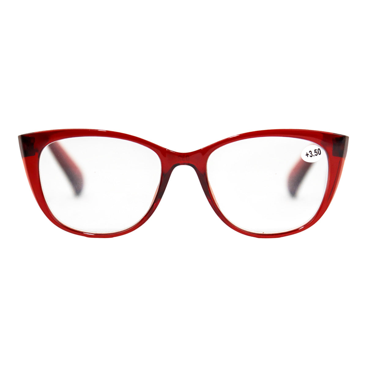 Lentes de Lectura, Forma Cat Eye, Color Rojo, +3.50