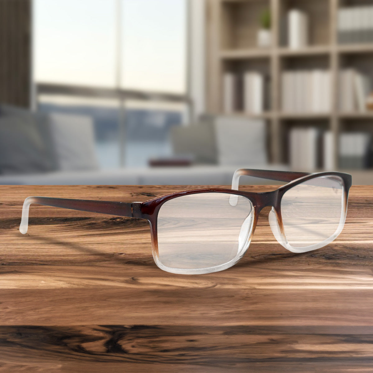 Lentes de Lectura, Forma Cuadrada, Degradado, +4.00