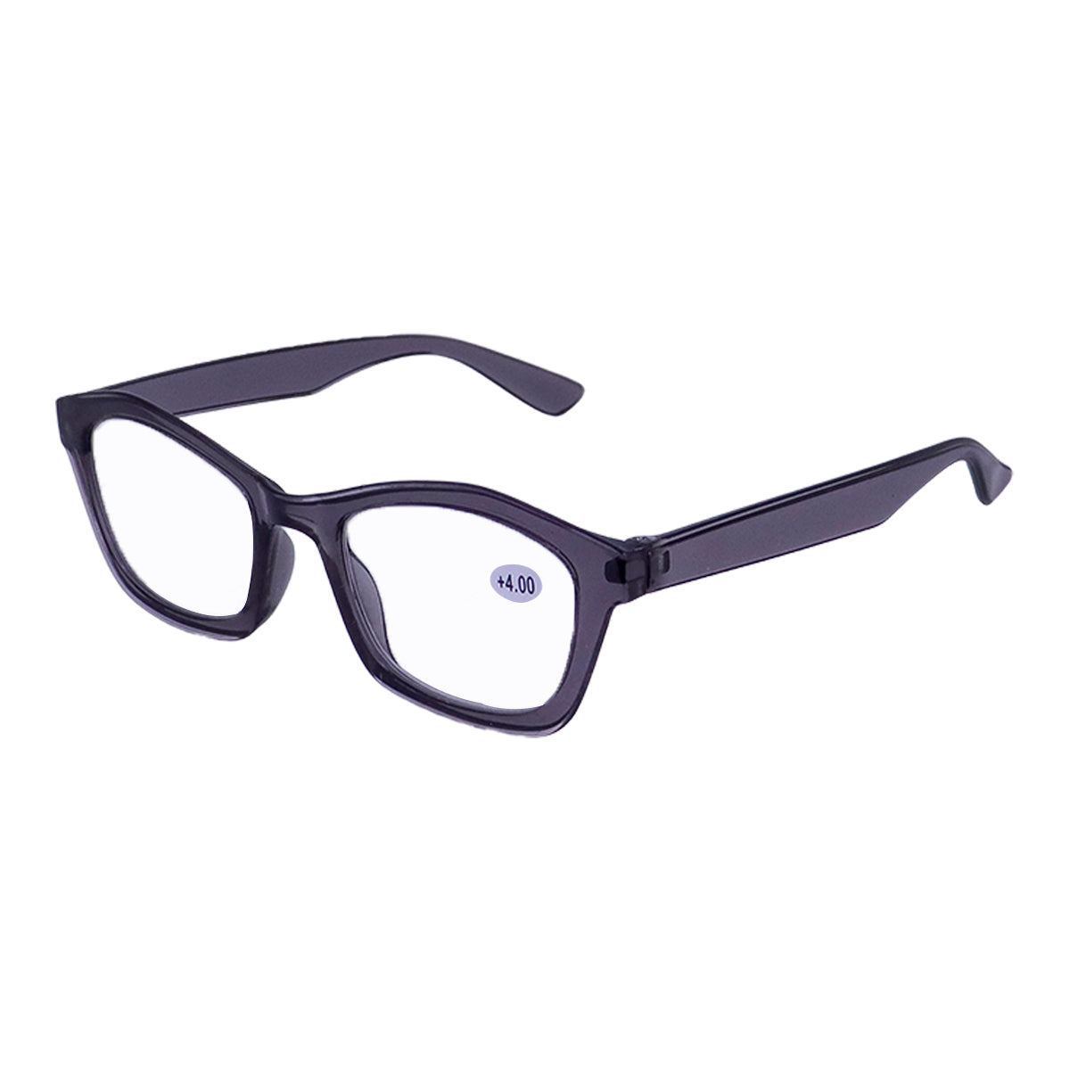 Lentes de Armazón Cuadrado color Gris Oxford con Graduación de 4.00