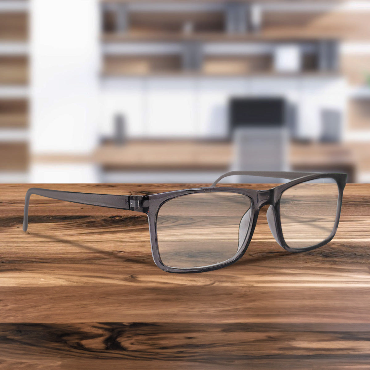 Lentes de Lectura, Forma Cuadrada, Color Negro, +4.00