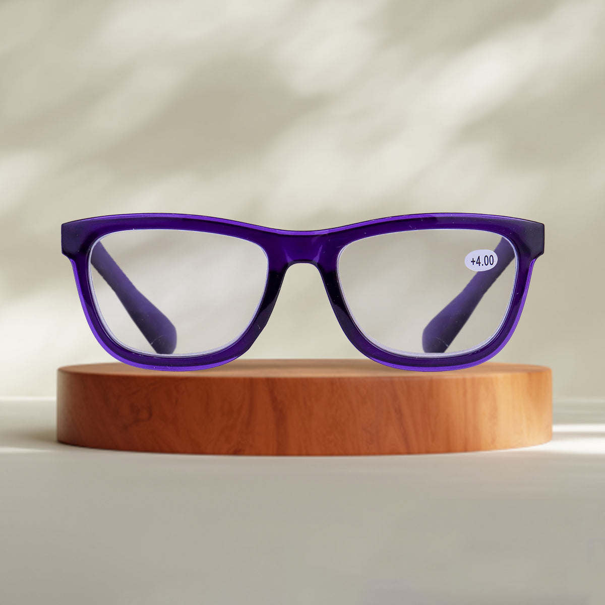 Lentes de Armazón Ovalado color Negro, Graduación de 4.00 Dioptrías