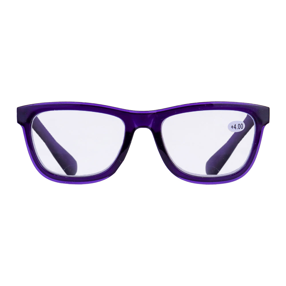 Lentes de Armazón Ovalado color Negro, Graduación de 4.00 Dioptrías