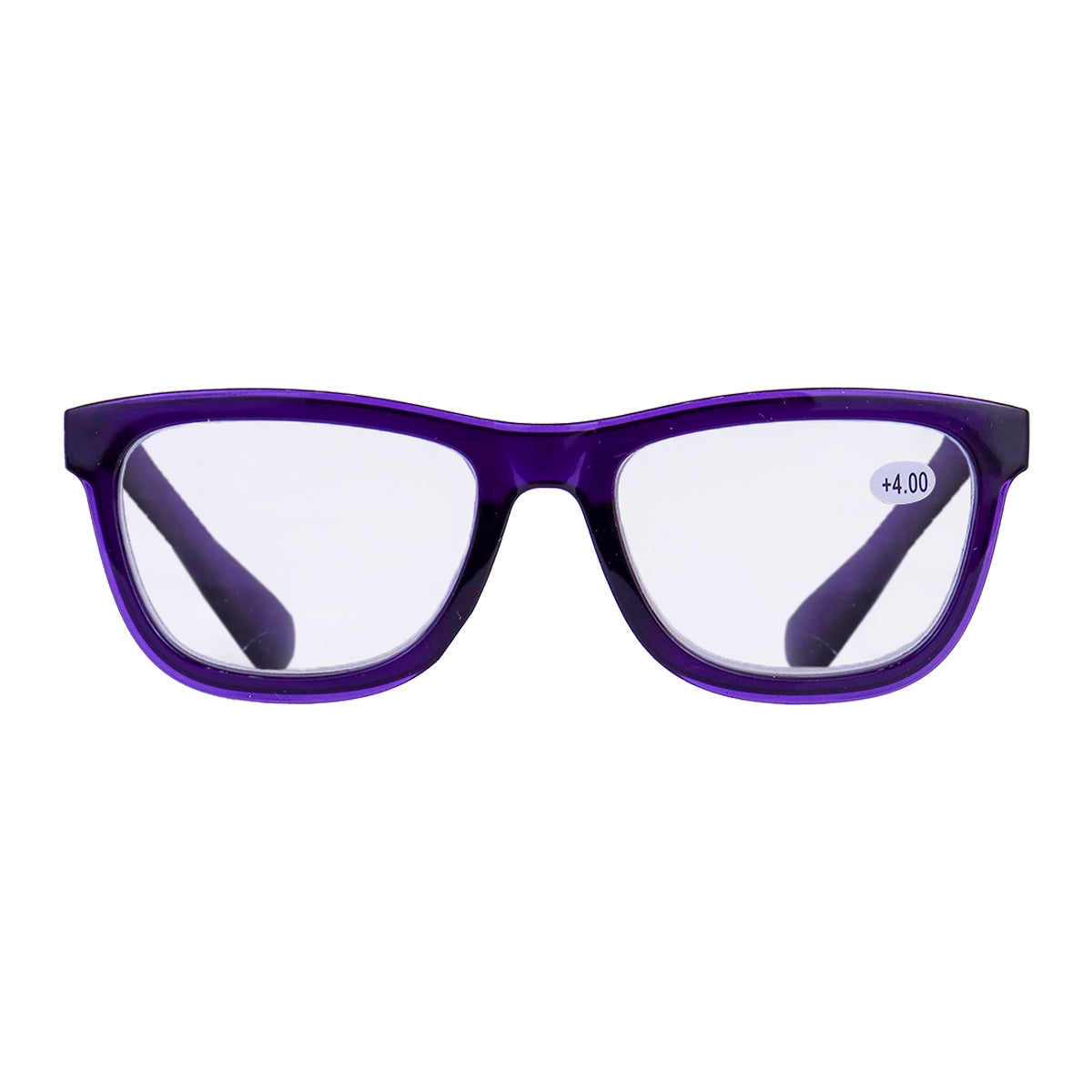 Lentes de Armazón Ovalado color Negro, Graduación de 4.00 Dioptrías