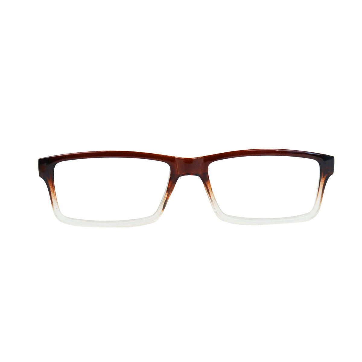 Lentes de Lectura, Forma Rectangular, Color Café con Degradado, +3.00