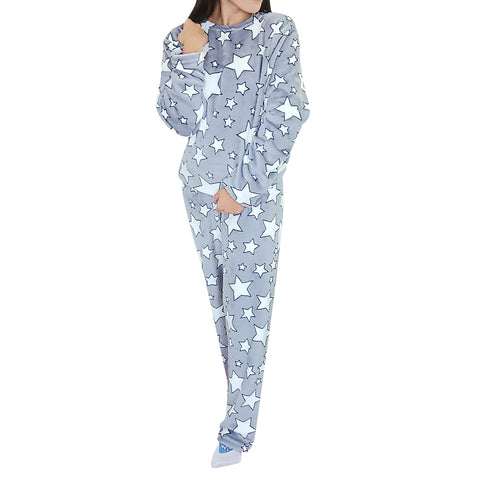 Conjunto de Pijama Polar color Gris para Dama