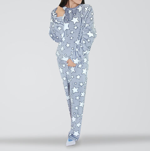Conjunto de Pijama Polar color Gris para Dama