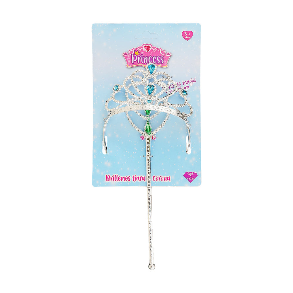 Set de Tiara y Corona para Niñas, Corazón