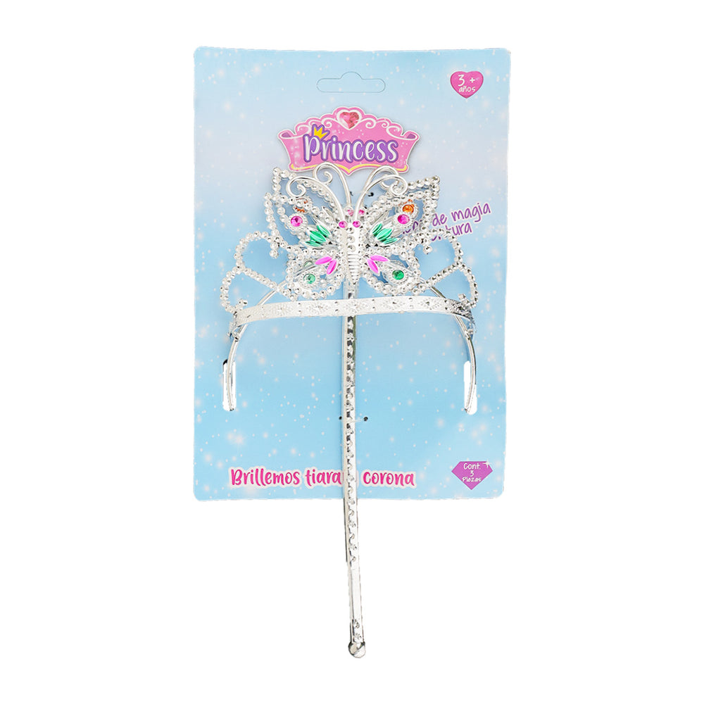 Set de Tiara y Corona para Niñas, Mariposa