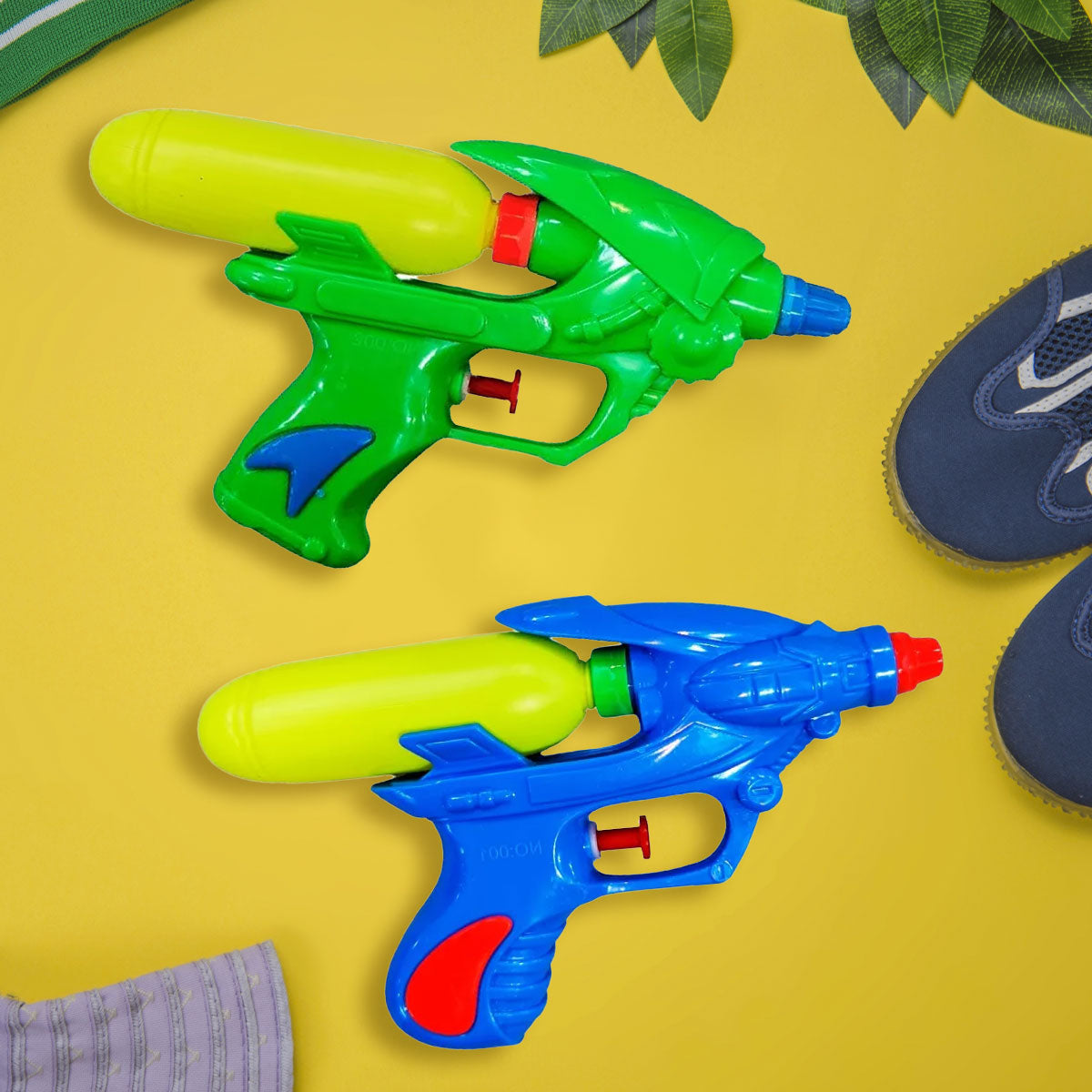 Set de 2 Pistolas de Agua para Niños, color Azul con Verde