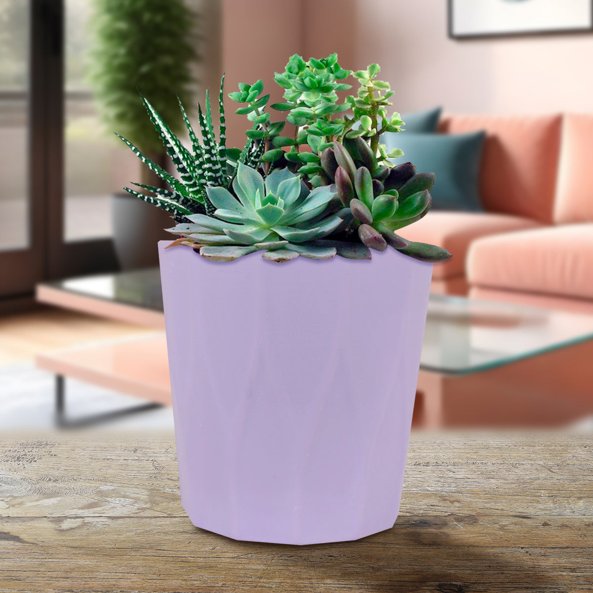 Maceta de Cerámica color Lila