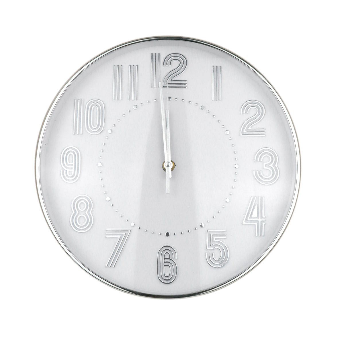 Reloj Circular de Pared, color Plata, 30cm