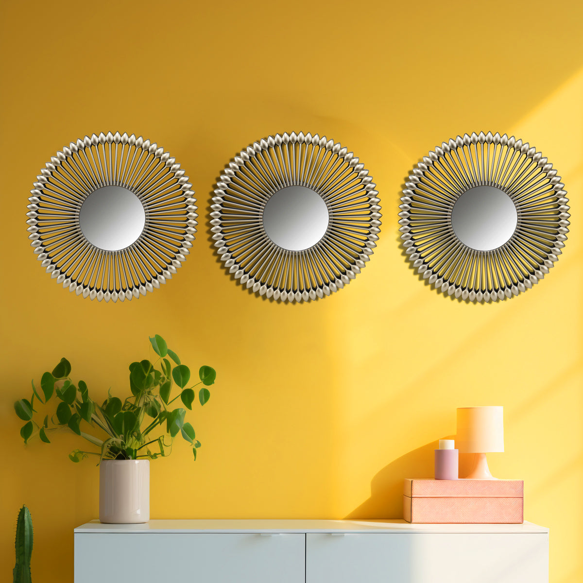 Set de Espejos Redondos, 3 pzas