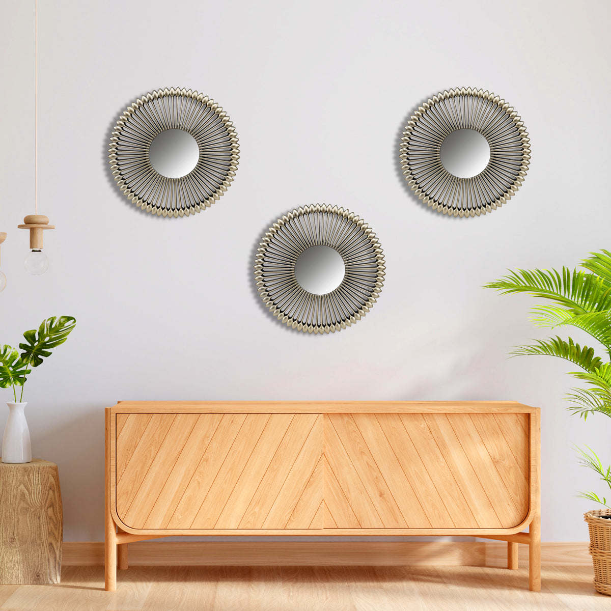 Set de Espejos Redondos, 3 pzas