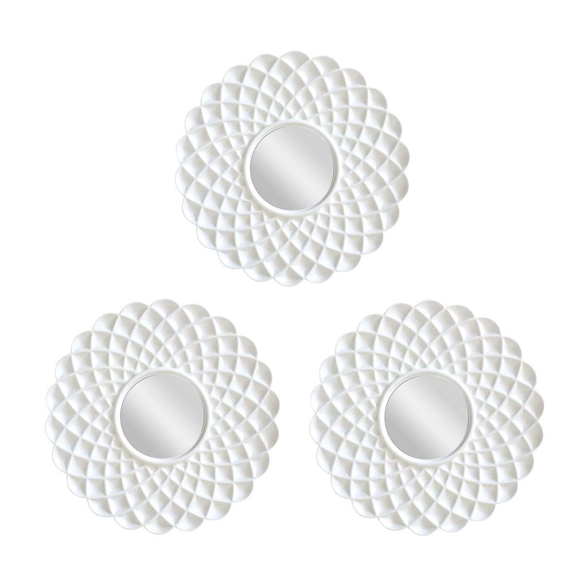 Set de Espejo Redondo en Forma de Flor