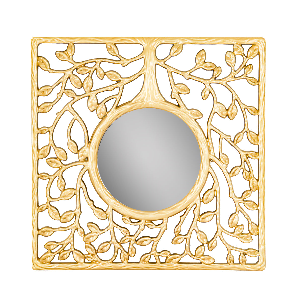 Set de 3 Espejos Cuadrados con Diseño de Árbol