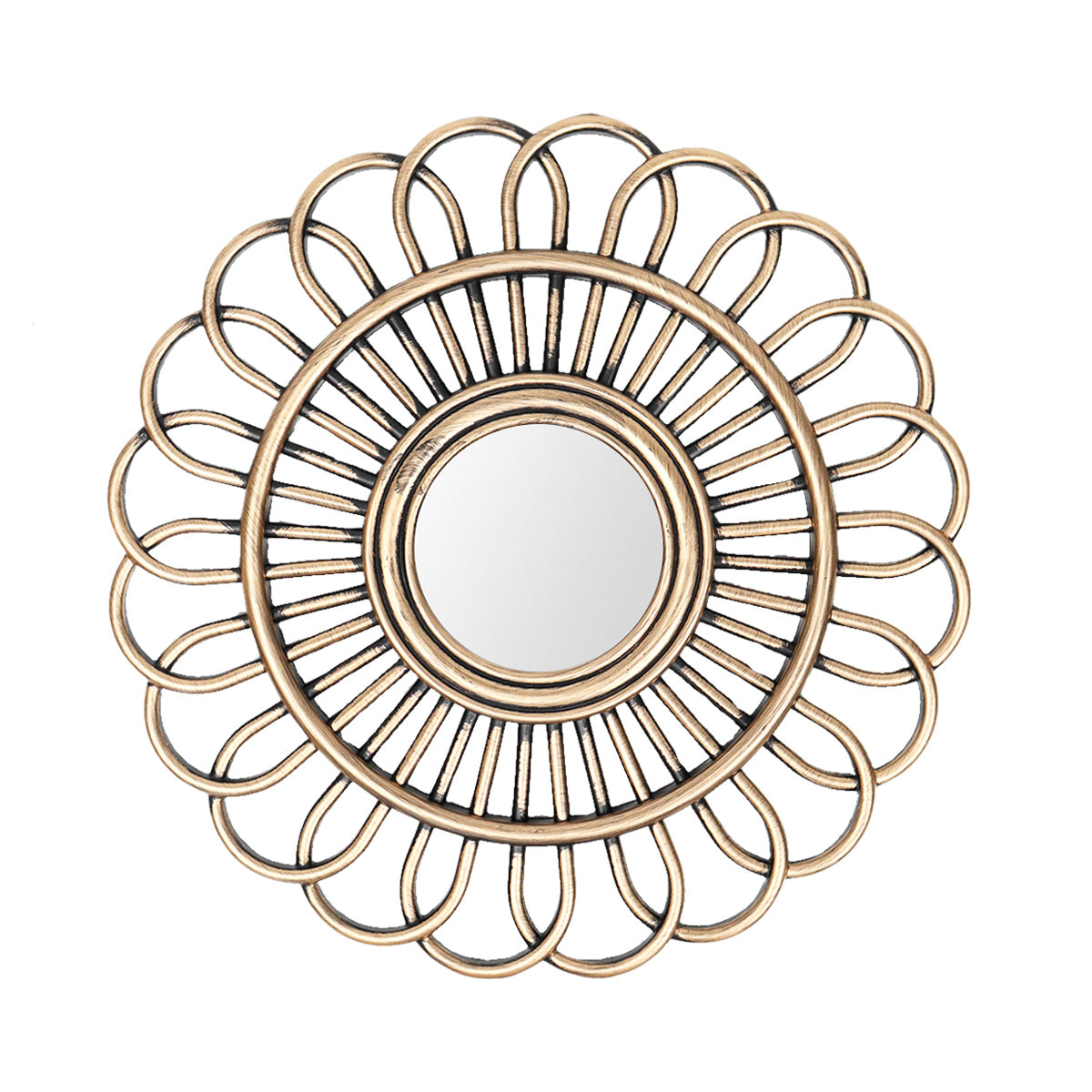 Set de 3 Espejos con Marco en Forma de Flor