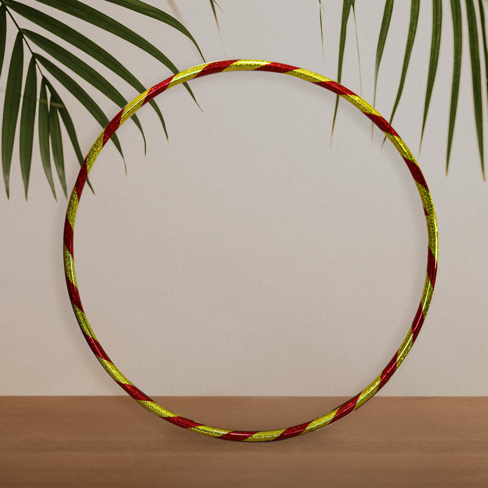 Hula Hoop de Plástico color Rojo con Dorado