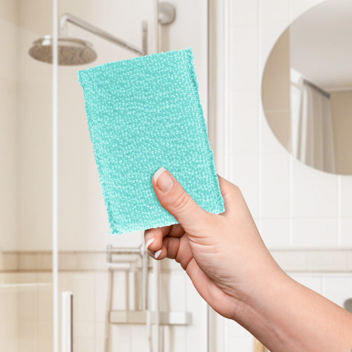 Esponja para Baño y Masaje, color Aqua